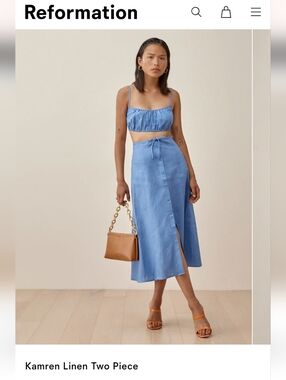 Reformation Kamren Linen Two Piece Set